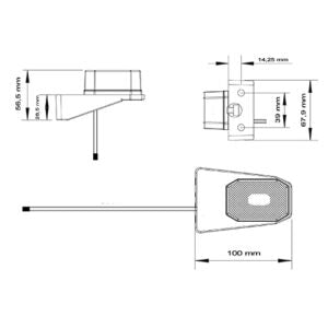 LED Front Marker Light - Aspock Flexi Point White
