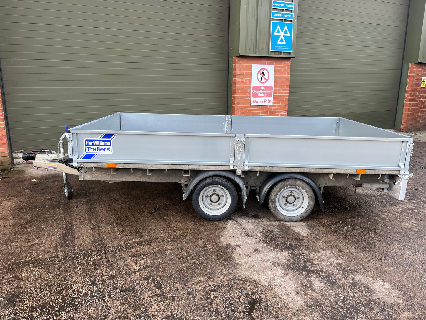 Ifor Williams LM126 12x6ft Flatbed Trailer. Twin axle with ramps.