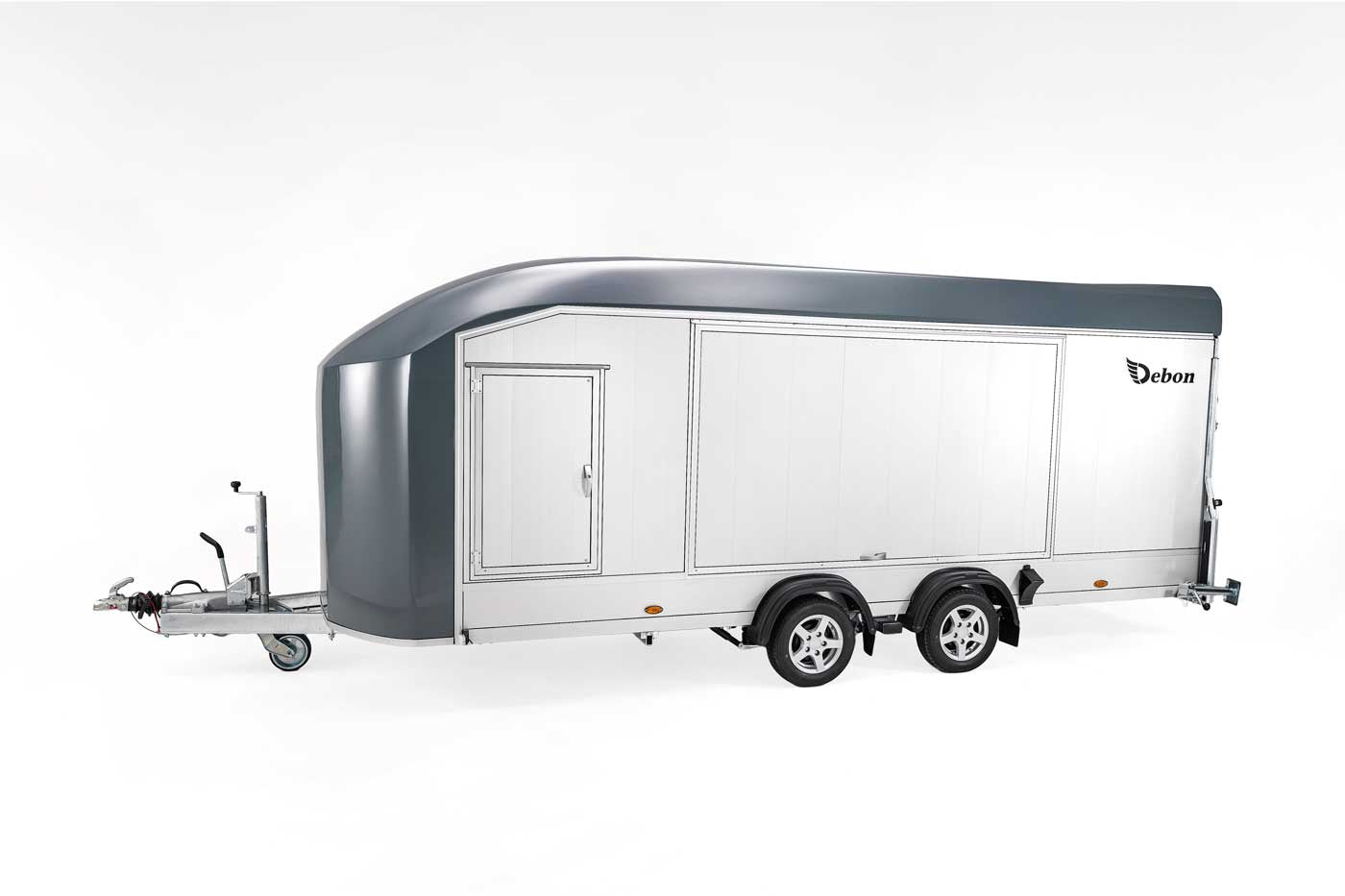 Debon C2000 Car Transporter – Side View of Enclosed Vehicle Transporter Trailer