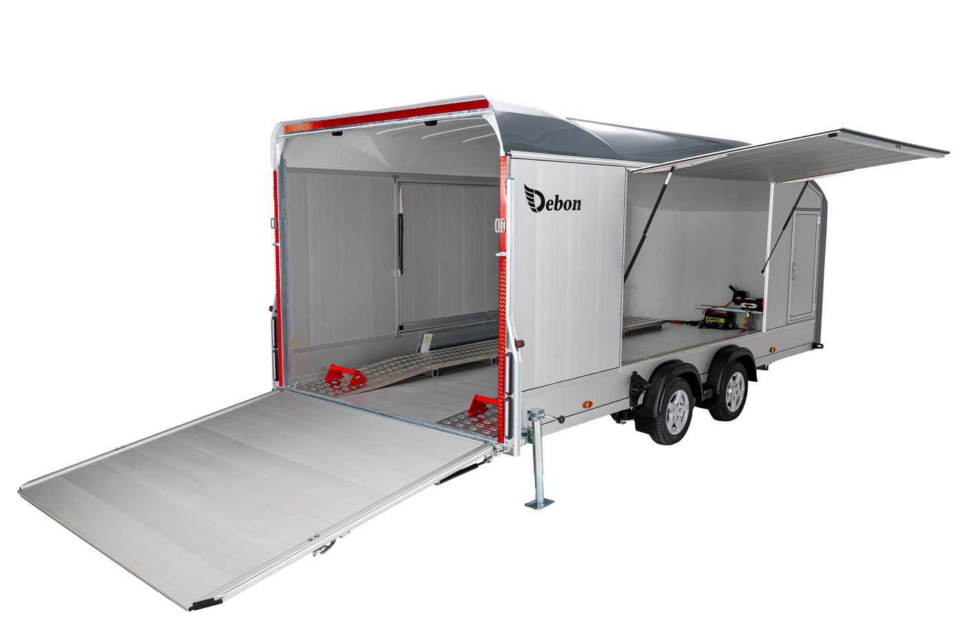 Debon C2000 Tilt Bed Car Transporter with Rear Ramp Open for Loading