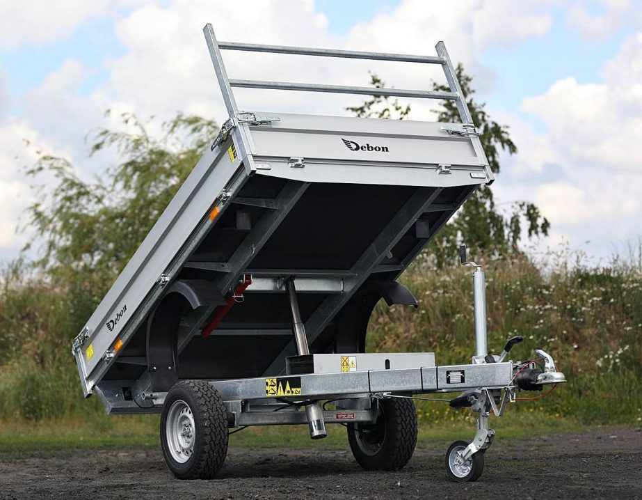 Debon PW0 1500 LUX Electric Tipping Trailer Rear Tipped