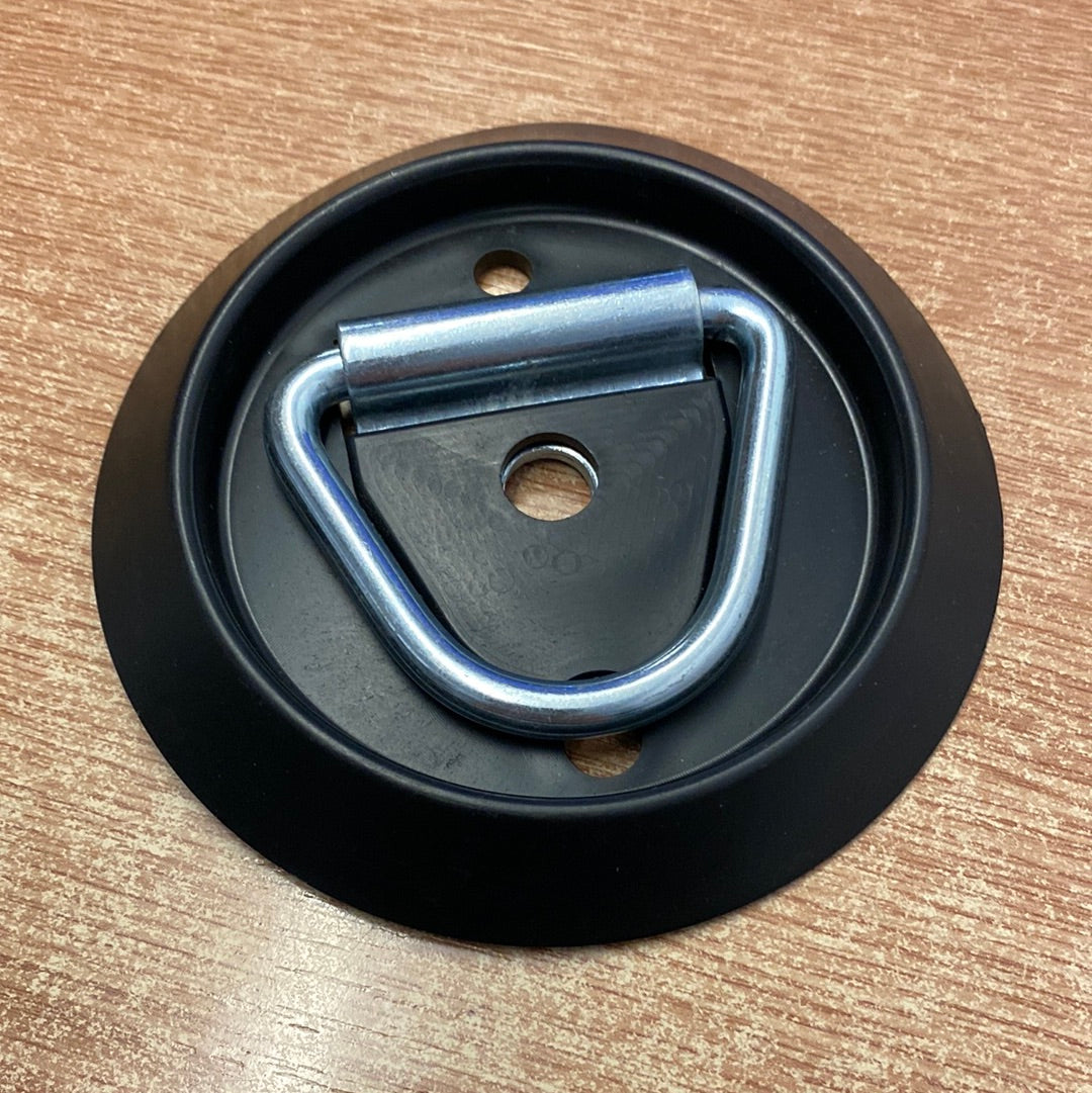 Surface mounted lashing ring ideal for horse trailer