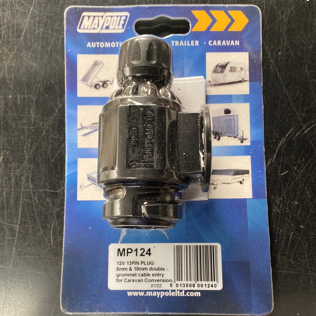 12v 13 pin trailer plug double entry