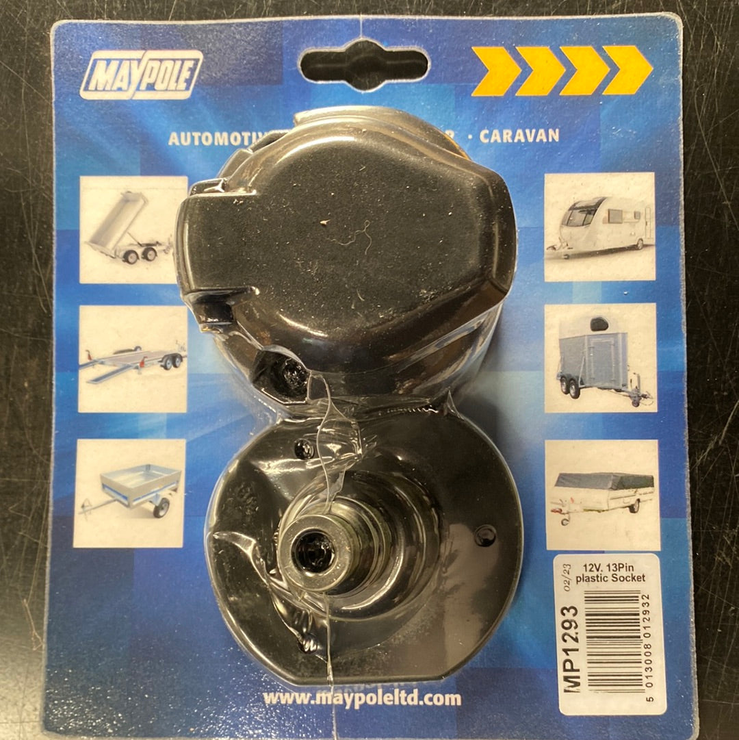 12V 13 pin euro trailer socket and seal.