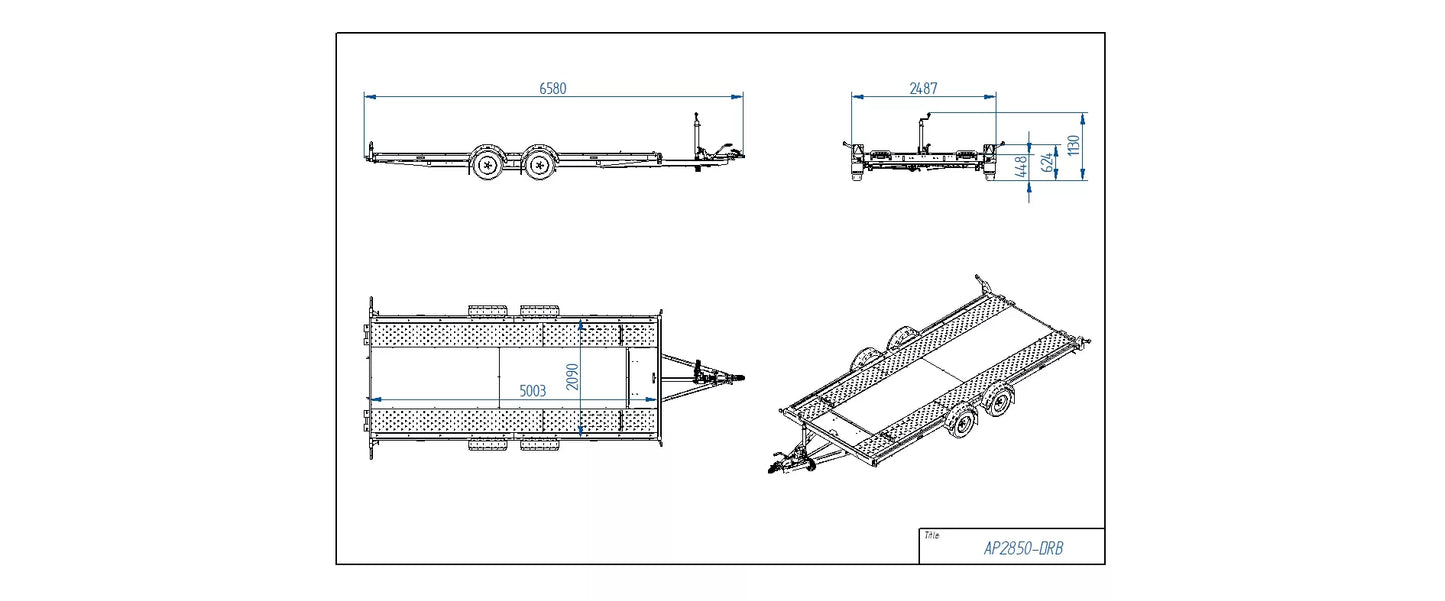 Tiki Car Transporter Trailer - Auto 2850 - DRB  | 2850kg Heavy-Duty Car Trailer for Sale UK