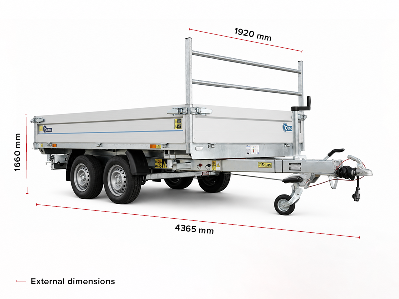 Debon PW2.4 Three Way Tipper Trailer