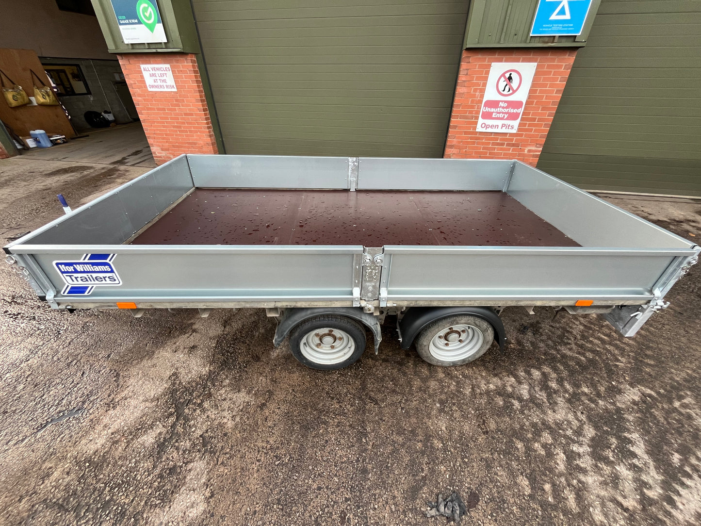 Ifor Williams LM126 12x6ft Flatbed Trailer. Twin axle with ramps.