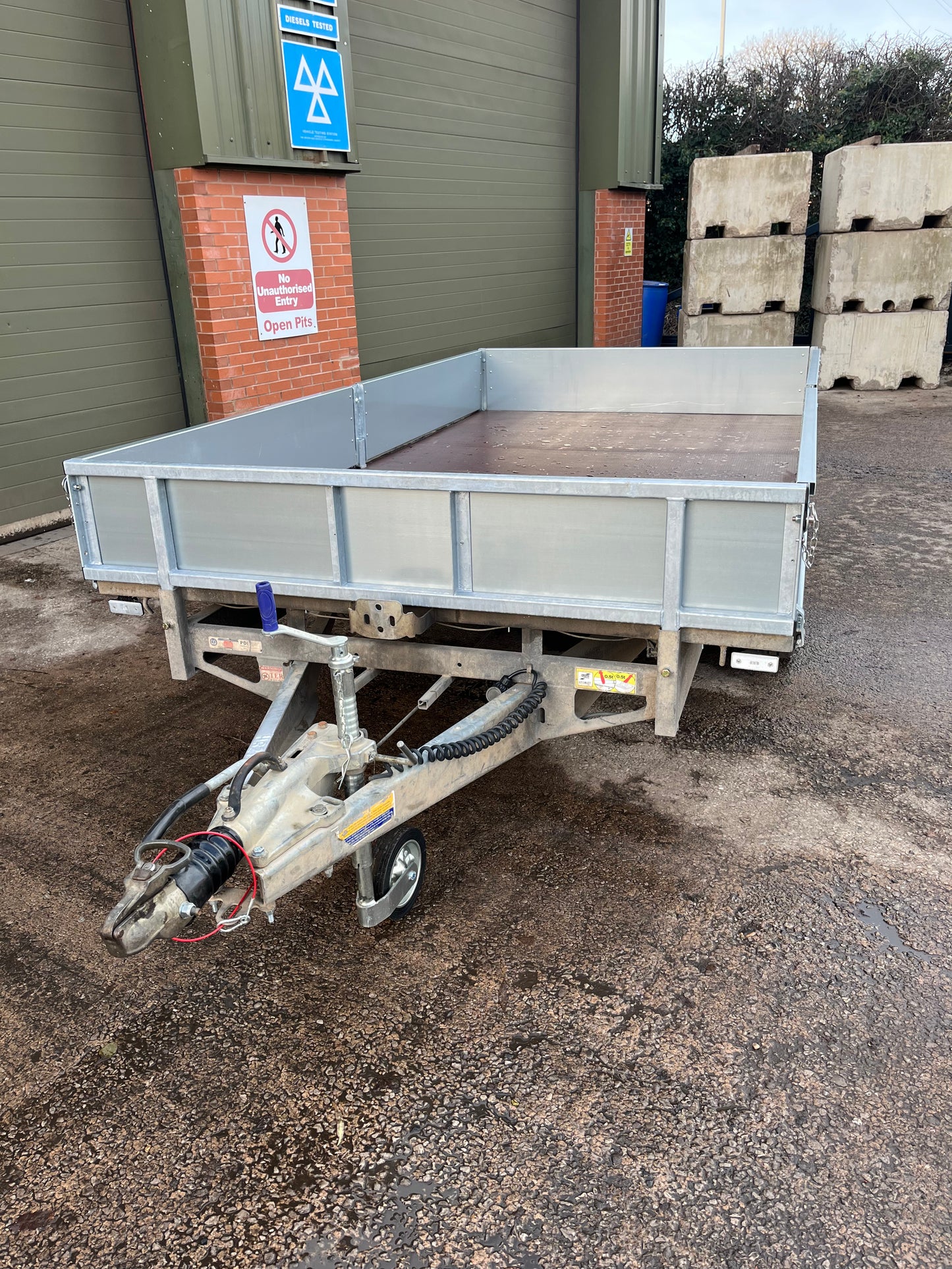 Ifor Williams LM126 12x6ft Flatbed Trailer. Twin axle with ramps.