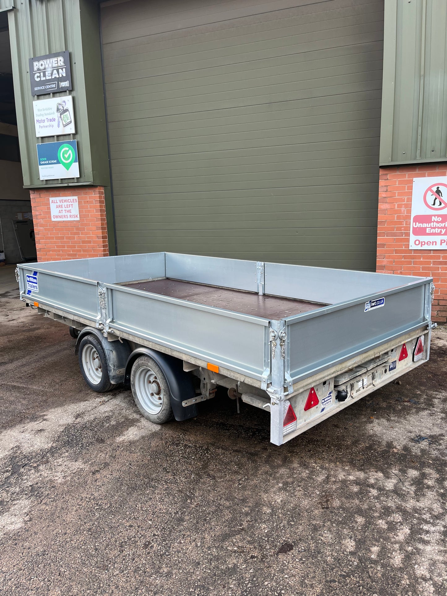 Ifor Williams LM126 12x6ft Flatbed Trailer. Twin axle with ramps.