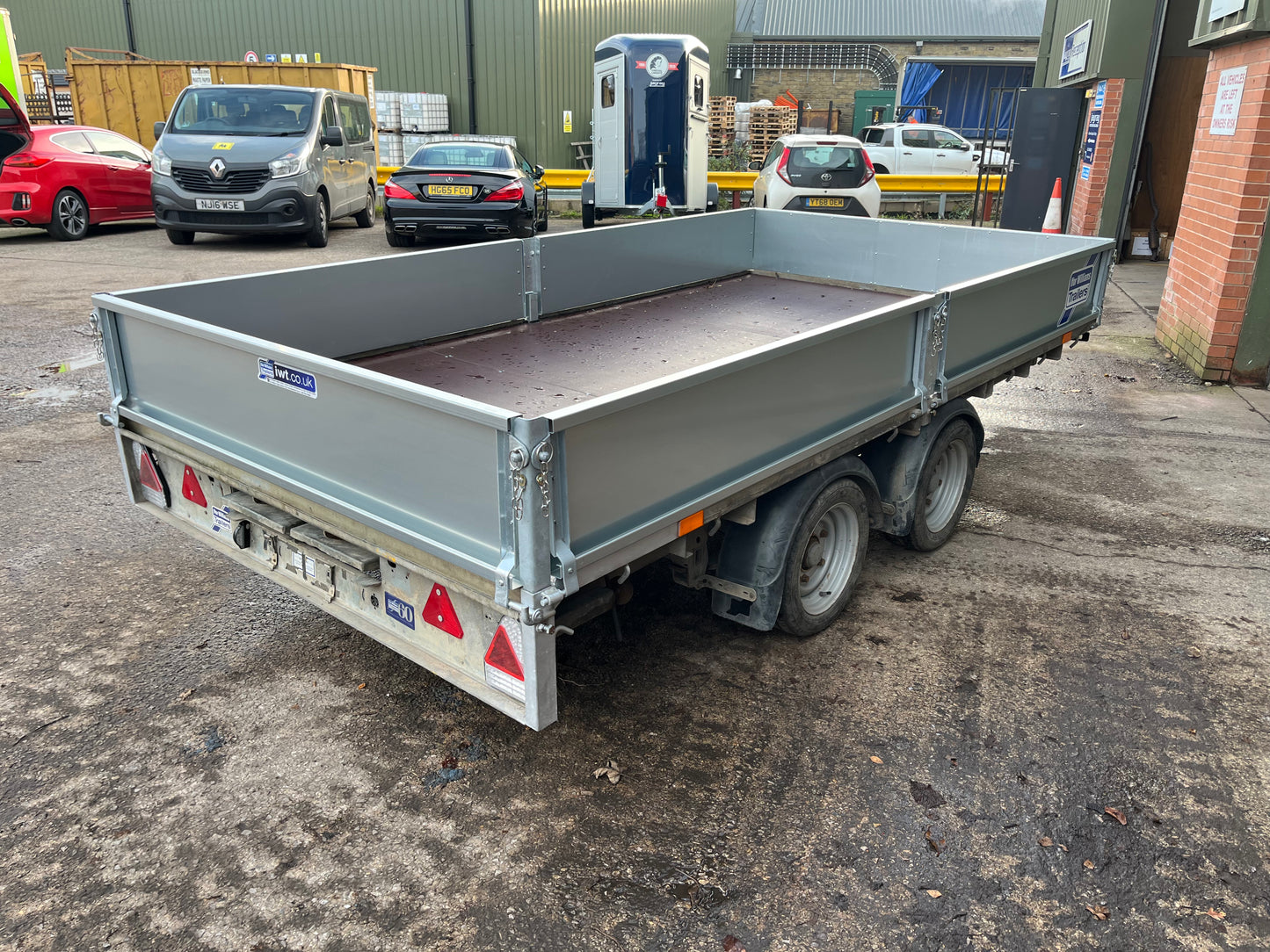 Ifor Williams LM126 12x6ft Flatbed Trailer. Twin axle with ramps.