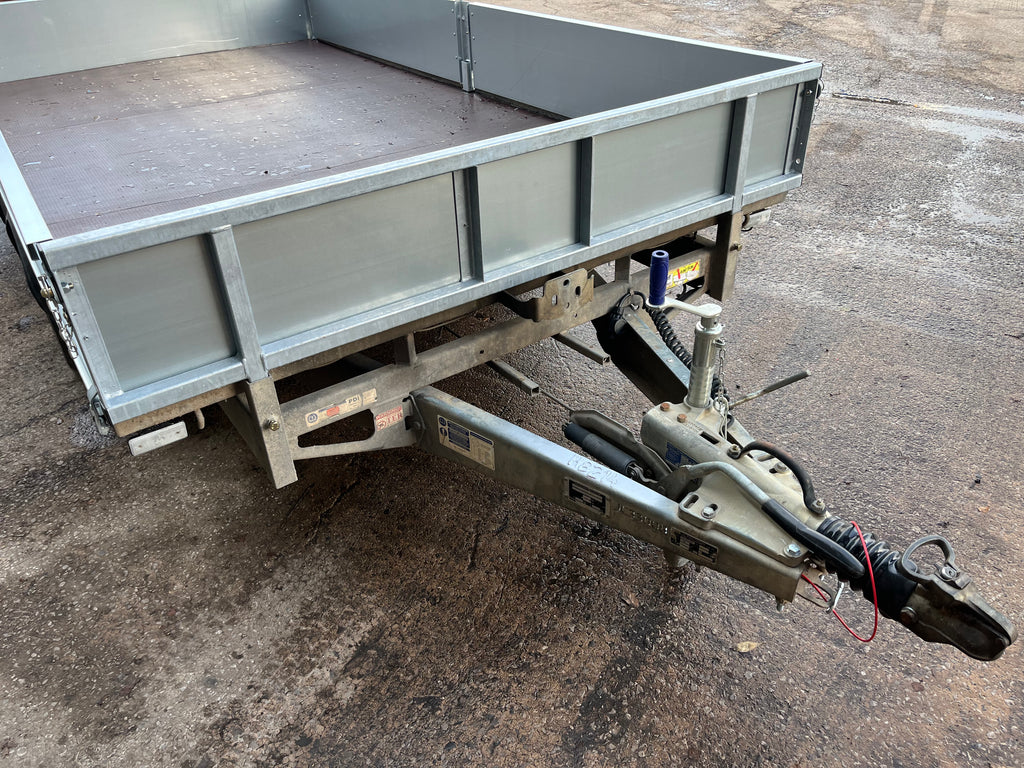Ifor Williams LM126 12x6ft Flatbed Trailer. Twin axle with ramps.