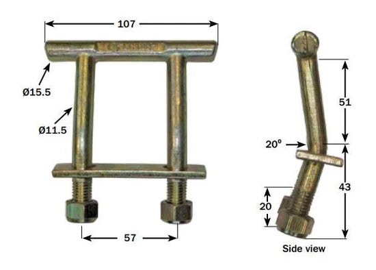 Trailer Lashing Ring - TT Tie Down. Set of 4.