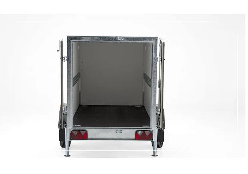 Interior of Debon C220 trailer showing spacious cargo area