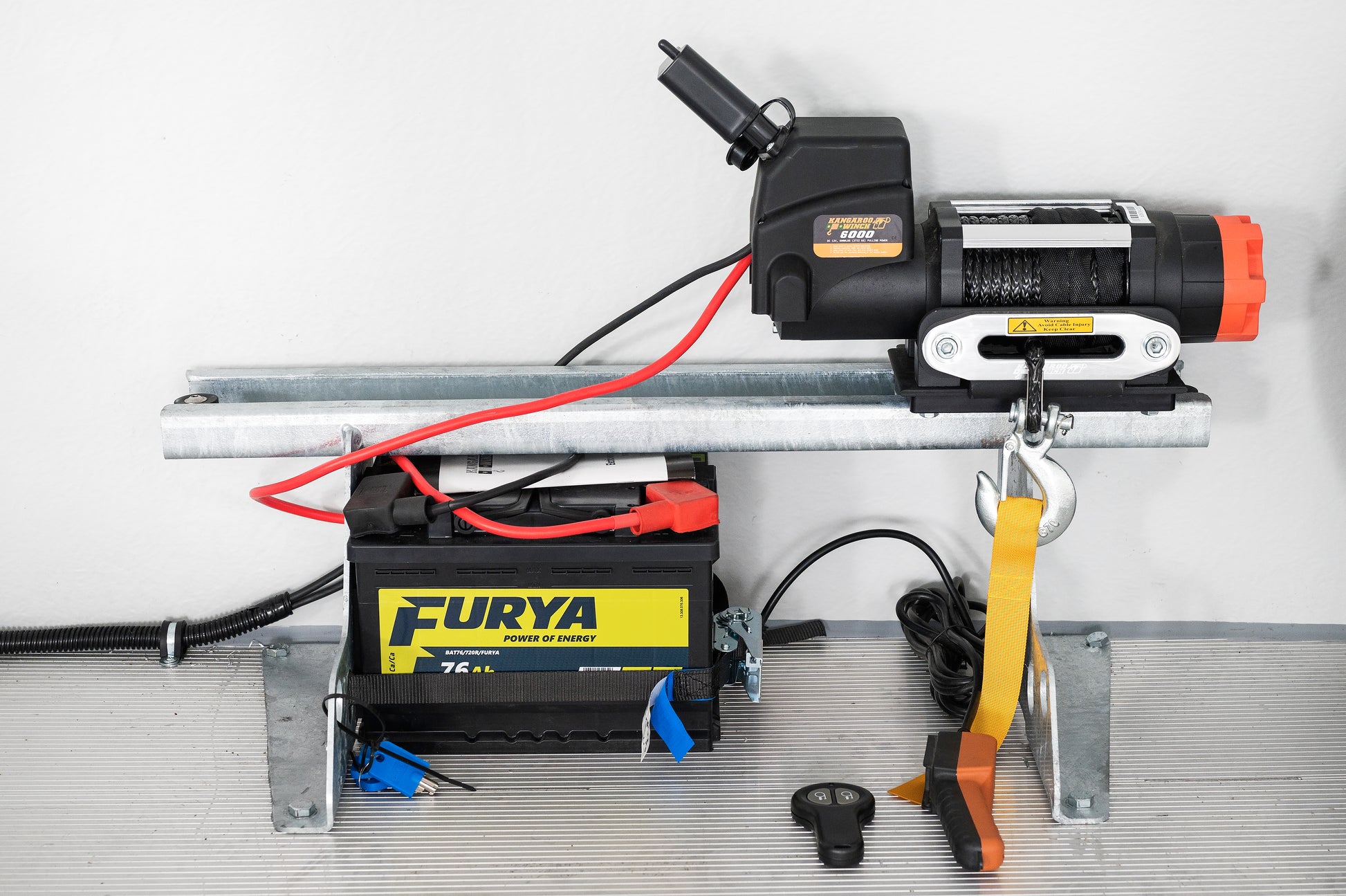 Optional electric winch fitted