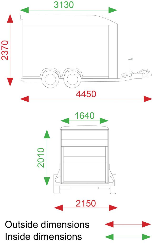 Debon C500 Box Trailer With Side Opening Hatch.