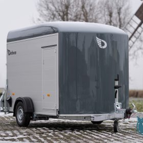 Debon C400 enclosed box trailer twin axle side view